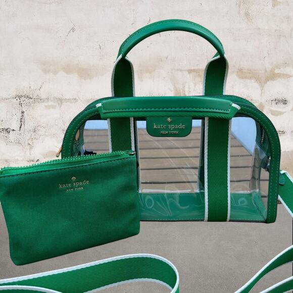 kate spade Handbags - Kate Spade Clare See Through Duffle Crossbody in Green Bean
